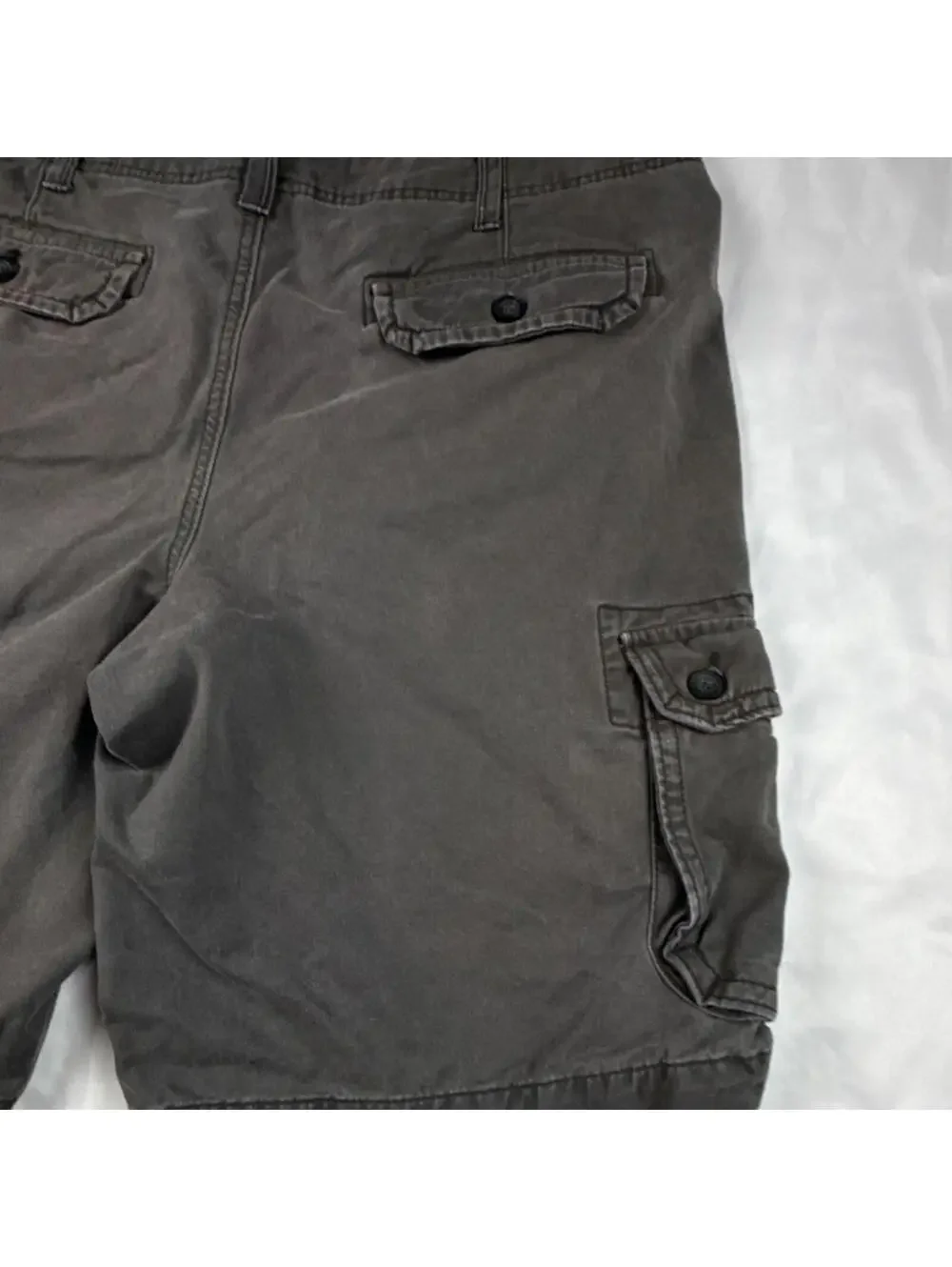 Urban Pipeline‎ Gray Cotton Cargo Shorts Button Zip Pockets Flat Front Men